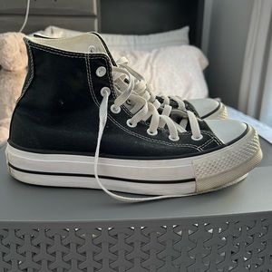 Black and White High-Top Sneakers